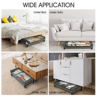 Rangement pliable sous le lit avec roulettes, organisateur de placard, conteneurs de rangement pour vêtements sous le lit en métal sur roulettes