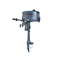 Moteur de bateau 2 temps 2,6 CV 60 cm³ refroidi par eau 1,9 kW 4500 tr/min avec réservoir de carburant intégré pour bateaux pneumatiques