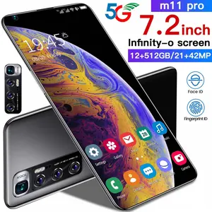 Global Version M11 U HD Camera Dual SIM 12GB+512GB Dual Card 6.7 Full-screen Global Telefones Celulares Smartphone