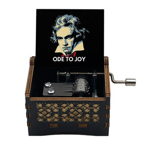Oda a la Alegría Cajas de música de madera Handed <span class=keywords><strong>Ode</strong></span> an Die Freude Tema musical Movimiento DIY Fiesta de cumpleaños Recuerdos Regalo - Product Image 1