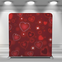 Bannière de stand photo double face en tissu tendu 8x8ft personnalisée pour exposition 'Bienvenue 2000' avec fond type housse de coussin