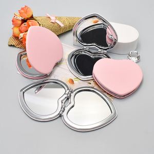 Heart PU Double-Sided 1x/2x Magnifying <b>Compact</b> <b>Mirror</b> Private Label Gift Foldable Makeup Pocket <b>Mirror</b> - Product Image 6