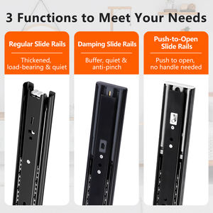 Corrediças de Gaveta de Aço Laminado a Frio de Design Moderno e Alta Resistência YENUO 35mm Montagem Lateral com Rolamento de Esferas para Cozinha, Quarto e Banheiro - Product Image 6