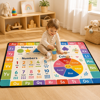 Tapis d'éveil actif pour bébé, imprimé, antidérapant, en laine, fabriqué à la machine, pour salon, chambre, jeu d'enfants, motif géométrique