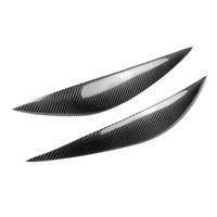 Accessoires d'intérieur en fibre de carbone véritable garniture d'autocollant de sourcil de lumière de tête pour classe C W204 C180/C200/C260/C300/C350