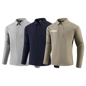 Polos de golf athlétiques de haute qualité à séchage rapide avec logo personnalisé, noirs, pour hommes - Product Image 1