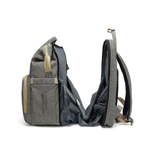 Mochila Pañalera Plegable DB1001 de Alta Calidad, Impermeable, de Poliéster Heather, 30-40L, con Función de Cama Multifuncional - Product Image 3