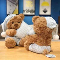 Boneka Beruang Angela Baru, Mainan Plush dengan Isian Kapas PP, Bahan Plush Pendek, Tinggi Badan Bagus, Hadiah untuk Anak-anak