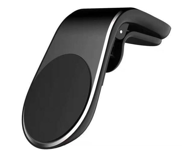 Portable Universal Car Magnetic Phone Holder for X Black 4 Magnets Stable Air Vent Clip & Dashboard Mount