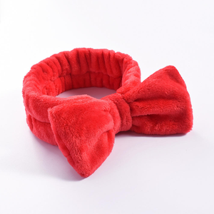 Ensemble de bandeaux en tissu corail personnalisé, serviette en flanelle, scrunchies, style fête, maquillage, élastique, bandeau de spa pour cheveux, pour utilisation en spa <span class=keywords><strong>et</strong></span> salon - Product Image 2