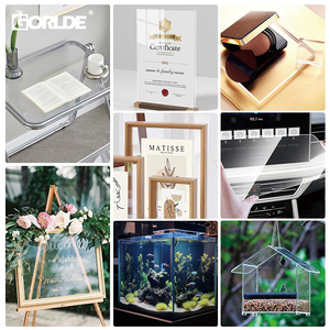 <span class=keywords><strong>Plaque</strong></span> en acrylique transparente GORLDE, feuille de Perspex haute transparence <span class=keywords><strong>pour</strong></span> décorations de gâteaux DIY, pâtisserie, cadres <span class=keywords><strong>photo</strong></span> - Product Image 6