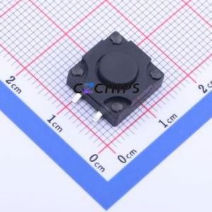 K2-1841SP-F4SW-02 Tactile Switch SMD-4P,12x12mm Switch 2.5N Vertical Mount 12mm 12mm - Product Image 1