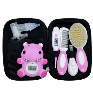 Kit de soins pour bébés COTRONIC 0M+ Thermomètre Coupe-ongles Ciseaux Peigne Brosse Aspirateur nasal Trousse de voyage - Product Image 5