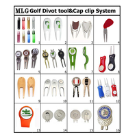 Outil de réparation de divot de golf en métal avec logo personnalisé en gros, avec marqueur de balle, ensemble cadeau de golf, accessoires de golf