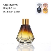 Bouteille de parfum de voiture en verre de haute qualité de 60 ml et 200 ml, couleur dégradée, diffuseur de parfum de voiture, bouteille vide