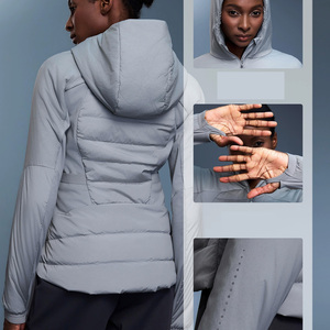 Nouvelle arrivée Veste d'hiver pour femmes en <span class=keywords><strong>duvet</strong></span> de canard à capuche légère Veste matelassée à points réfléchissants Vêtements d'extérieur Vestes en <span class=keywords><strong>duvet</strong></span> - Product Image 2