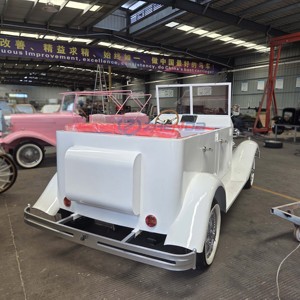 Offre Spéciale Voiture Électrique Blanche Vintage, Alimentée par Batterie, Style Rétro Classique, Idéale pour les Visites en Station Balnéaire - Product Image 4