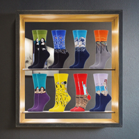Automne Hiver Rétro Art Van Gogh Mural Monde Célèbre Peinture À L'huile Série Casual Mâle Chaussettes Chaude Nouvelle Collection