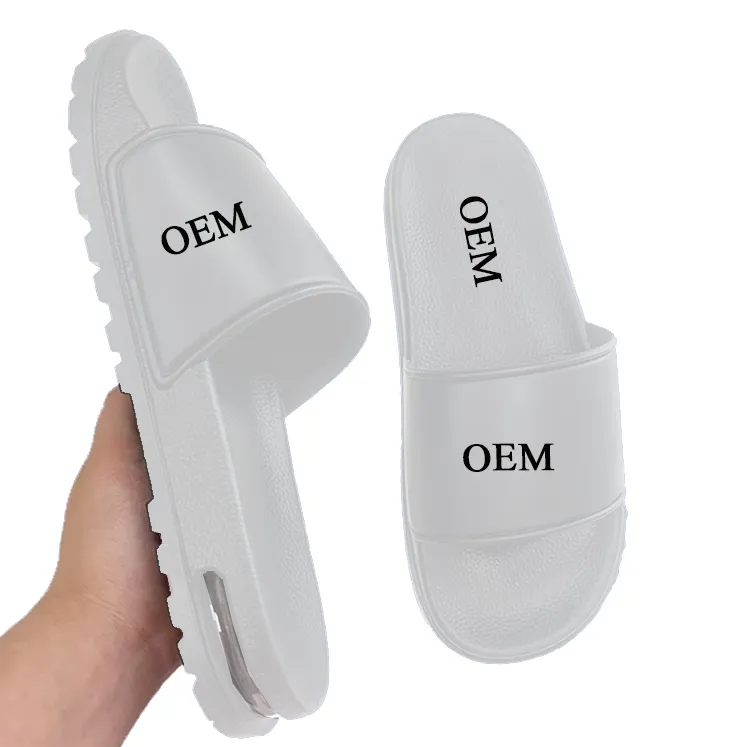 2024 Cheap Price High Quality Women Custom Logo White Color Bedroom Slippers Men Outdoor Air Cushion Slides Slippers