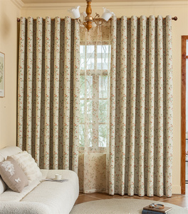 Rideaux occultants complets en polyester imprimé feuilles florales 2025 pour salon chambre <span class=keywords><strong>à</strong></span> coucher, œillets, draperie de <span class=keywords><strong>fenêtre</strong></span>, ensemble de 3 pièces, œillets en haut - Product Image 3
