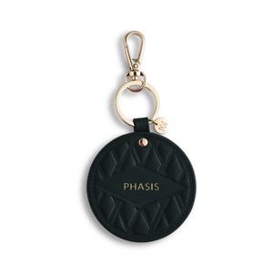 Luxury Style Fashion Popular Lady Brand Vintage Design PU Leather Cosmetic <b>Mirror</b> With Keychain - Product Image 3