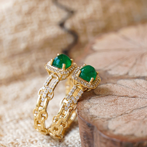 <span class=keywords><strong>Anillos</strong></span> Clásicos <span class=keywords><strong>de</strong></span> Esmeralda Colombiana <span class=keywords><strong>de</strong></span> Fábrica H&F, Oro Sólido <span class=keywords><strong>de</strong></span> 18K, 14K, 9K, Piedras Preciosas, Joyería <span class=keywords><strong>de</strong></span> Diamantes Naturales al por Mayor - Product Image 6