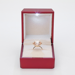 Scatola Espositiva per Gioielli in Plastica di Lusso con Logo Personalizzato e Luce LED per Confezioni Regalo di Nozze - Product Image 4