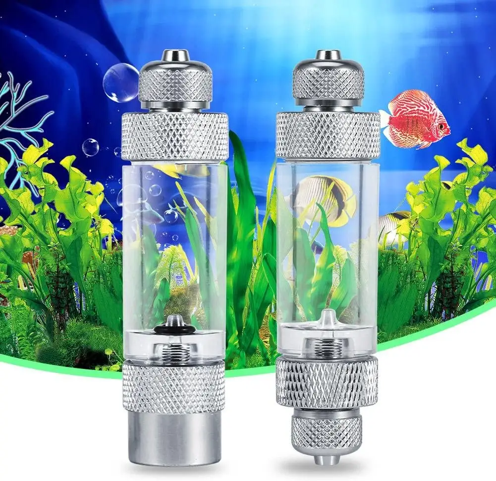 Aquarium Wasser Pflanze CO2 Bubble Counter Einzel-/Doppelkopf Non-Return Bubble Counter Aquarium Tool