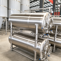 Cuve à bière horizontale isolée monocouche en acier inoxydable de 100L à 50000L pour le stockage de la bière