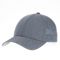 Casquette de sport extérieure structurée à 6 panneaux, personnalisée, extensible, perforée au laser, avec visière super incurvée, à fermeture snapback, pour la vente en gros