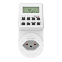 Temporizador Digital Wattsave para el Hogar, 230V 10A, Enchufe con Temporizador, Programación Diaria/Semanal, IP22, CE, Resistente al Agua, Portátil