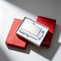 Ensemble de boîtes d'emballage en papier rigide écologiques et recyclables personnalisées avec couvercle et base pour chargeur portable Power Bank