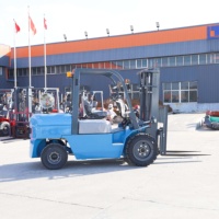Nouveau chariot élévateur à fourche bi-énergie (essence et propane) de 3, 2,5 et 4,5 tonnes, chariot élévateur à fourche hydraulique de 4 mètres
