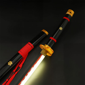 <span class=keywords><strong>Katana</strong></span> <span class=keywords><strong>Enma</strong></span> de Roronoa Zoro, accessoire de cosplay lumineux à LED rechargeable avec fourreau noir pour cosplay et exposition - Product Image 2