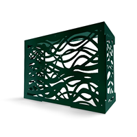Couverture de climatiseur extérieur en aluminium personnalisée, cache de pompe à chaleur, grille de protection en aluminium pour climatiseur
