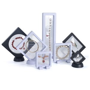 3D Floating Frame Transparent PE film Suspended Gift Jewelry Display Packaging Box case