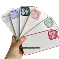 Coques vierges en TPU 2D de haute qualité pour sublimation, couleur rose, en caoutchouc, pour transfert thermique, coques de téléphone par sublimation pour iPhone 14, 13, 15