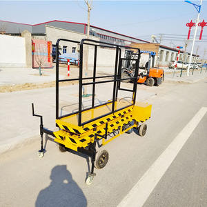 Plataforma elevadora de tijera móvil eléctrica con eslinga de cuerda de alambre Equipo de elevación de trabajo a gran altitud Compatible con carretillas elevadoras agrícolas - Product Image 2