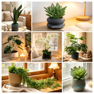 Fausse fougère de Boston avec pot en plastique, 38 feuilles, plante artificielle avec faux <span class=keywords><strong>sol</strong></span>, sans <span class=keywords><strong>entretien</strong></span>, pour la décoration intérieure de chambre et de bureau - Product Image 6