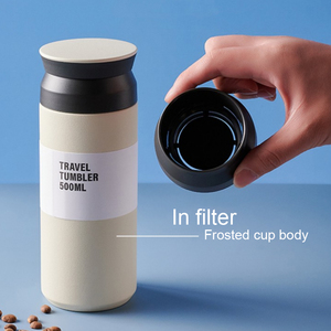 Thermos personnalisé <span class=keywords><strong>de</strong></span> style japonais Kinto <span class=keywords><strong>de</strong></span> 350 ml et 500 ml, gourde isotherme en acier inoxydable pour café avec infuseur à thé - Product Image 6