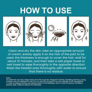 Crème dépilatoire permanente pour le visage et les lèvres JAYSUING pour femmes et hommes - Product Image 6