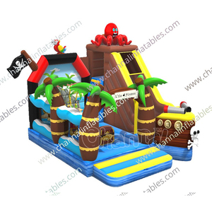 Gonflable Bateau Pirate Gonflable Videur et Combo Toboggan <span class=keywords><strong>Île</strong></span> Pirate Gonflable Combo - Product Image 1