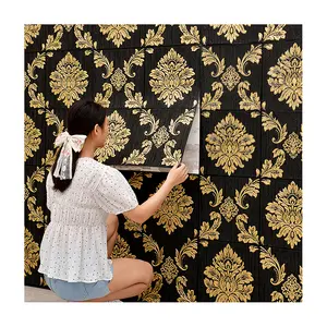 Cheap waterproof and eco-friendly house decoration interior wallpaperswall panels pegatina de pared 3d