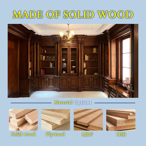 Armadi e Librerie su Misura in Stile Francese per Tutta la Casa, Cabine Armadio in Legno Massello Intagliato con Vetro, Stile Antico Chengdu - Product Image 5