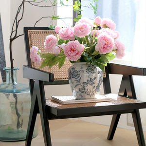 Chinoiserie Home Decor Élégant Décoratif Bleu et Blanc Porcelaine <span class=keywords><strong>Vase</strong></span> En Céramique Ornements et Bouteilles pour Accessoires De Chambre - Product Image 4