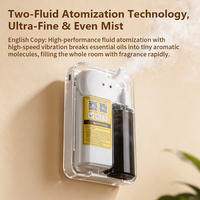 Diffuseur d'arômes à deux fluides contrôlé par application, à fixer au mur, avec alimentation USB, capacité de 150 ml, fonctionnement silencieux à 35 dB
