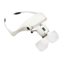 Lunettes loupe à LED NO.9892B2 avec bandeau, support de casque, loupe pour extension de cils