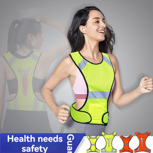 Gilet <span class=keywords><strong>di</strong></span> sicurezza riflettente da uomo e da donna per sport in bici da esterno e fibbia a sgancio rapido da corsa notturna con funzione a rete - Product Image 2
