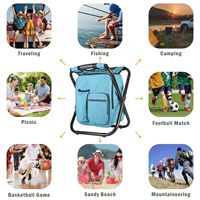 Mochila Nevera Plegable Aislada y Cómoda para Exteriores, Bolsa de Picnic, Silla para Camping y Pesca