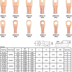 Chemical Engineering Ring Terminal AWG8642 Copper Crimp <b>Connector</b> 120pcs US Standard <b>Quick</b> <b>Connector</b> Heat Shrink Kit - Product Image 2